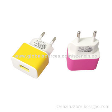 New Single USB Wall Charger with 100-240V, 50-60Hz Input